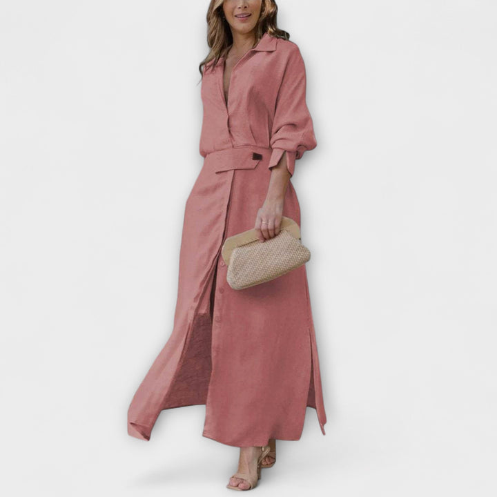 Maxi šaty s výstřihem do V