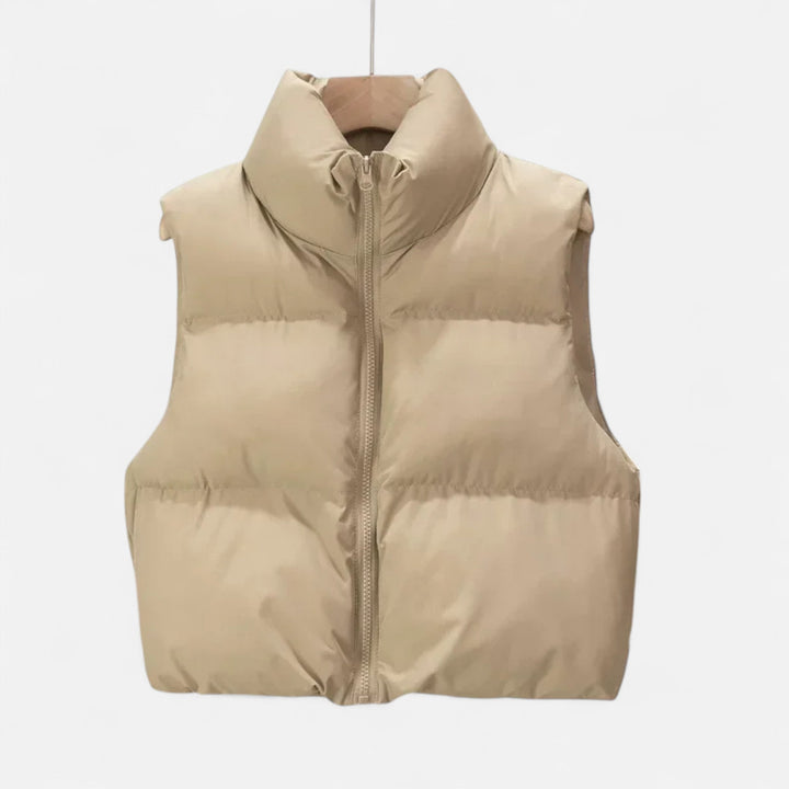 Gilet d'hiver élégant pour femme à taille haute